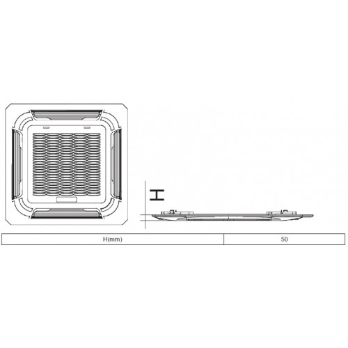 Фанкойл кассетный GENERAL CLIMATE 4T GCKD-400Si (2.90, с датчиком и модулем NIM) 14000T12NIMSOQ