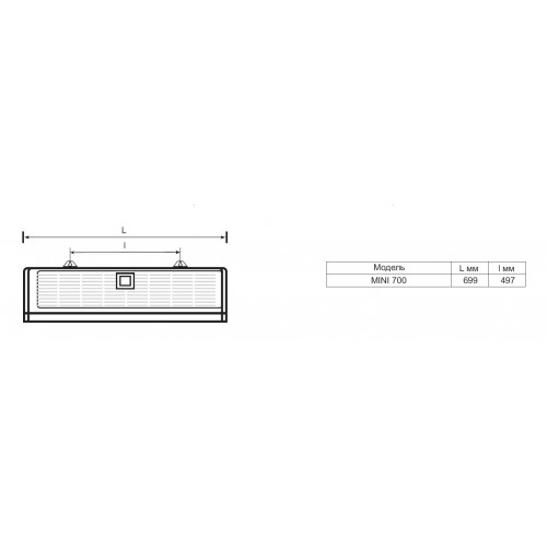 Тепловая завеса GENERAL CLIMATE MINI CP107E04 NERG (MINI700 S/S (4kWt)) i23718kat_tvr