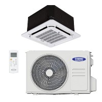 Кондиционер GENERAL CLIMATE GC-4C12HRN2(c) / GU-U12H2 / Панель T-MBQ4-03E компактная кассетная сплит-система комплект 1400120NPUQR6E